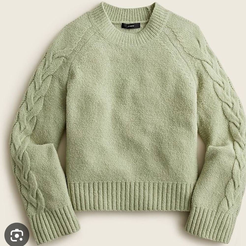 J.Crew Cashmere bouclé cable-sleeve sweater